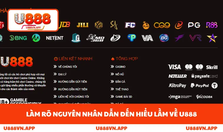 U888 Có Lừa Đảo Không - Sự Thật Về Nhà Cái Hàng Đầu Châu Á 3 Làm rõ nguyên nhân dẫn đến hiểu lầm về U888